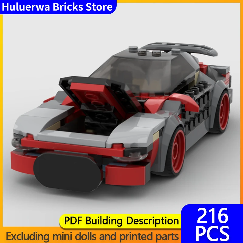 

Модель скоростного гоночного автомобиля MOC, строительные кирпичи R8, верхний уровень, спортивный автомобиль, модульная технология, детские праздничные подарки, сборка игрушек, костюм