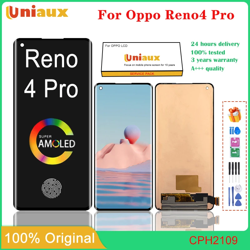 

6.5" Original For Oppo Reno4 Pro LCD Display Touch Screen Digitizer Assembly For Oppo Reno 4 Pro CPH2109 PDNM00 CPH2089 LCD