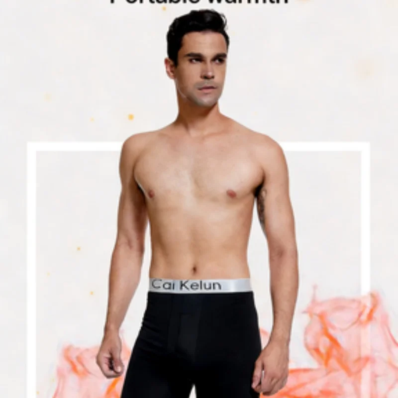 2026 Winter Men's Warm Underwear Men's Casual Tight Pants Warm Underwear Heat Shrink Warm Pants Men's Pants 3XL