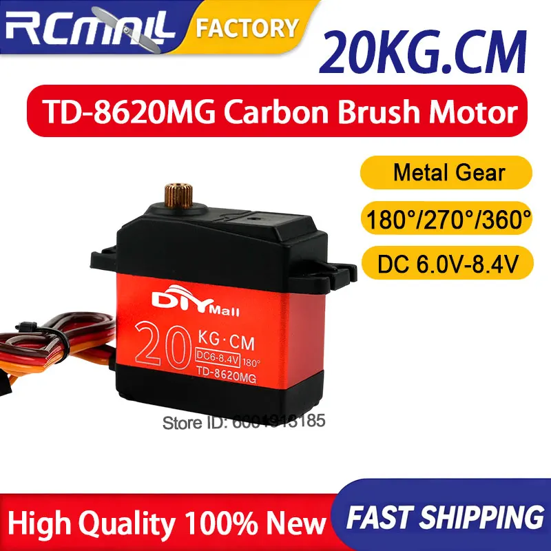TD-8620MG 20KG High Torque Digital Servo Motor Metal Gear 6.0V 8.4V Steering Actuator for 1/8 1/10 RC Crawler Car DIY Project