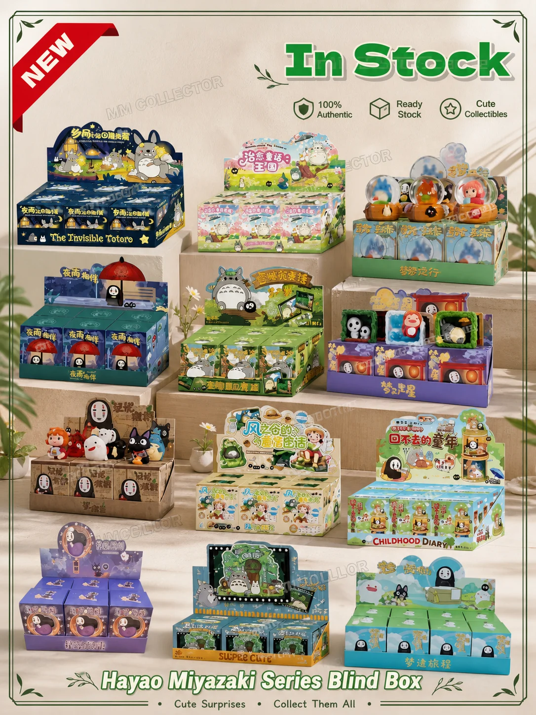 Hayao Miyazaki Serie Blind Box Heilendes Märchenreich Klassische Anime-Figur Ornament Sammlerstück Schreibtischdekoration Geschenk Auf Lager – Detail 1