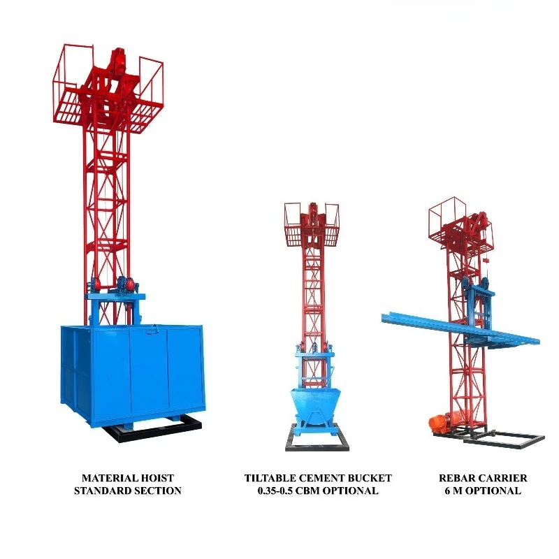Construction Lift Material Hoist Single Cage Material Lifting Tower Hoist Construction Elevator Building Material Hoist HTH