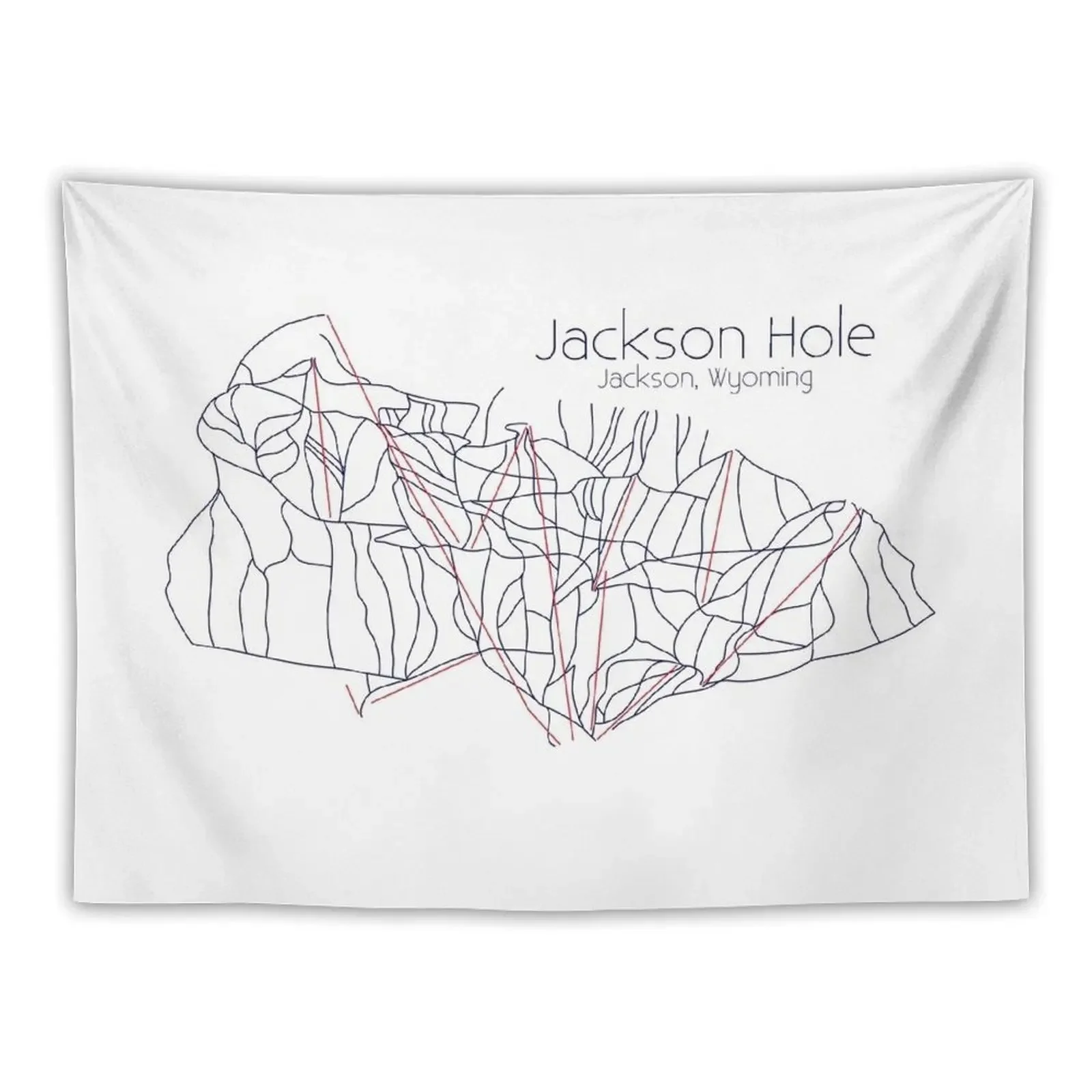 

Jackson Hole Trail Map Tapestry Bedroom Decoration Home And Comfort Decor Tapestry