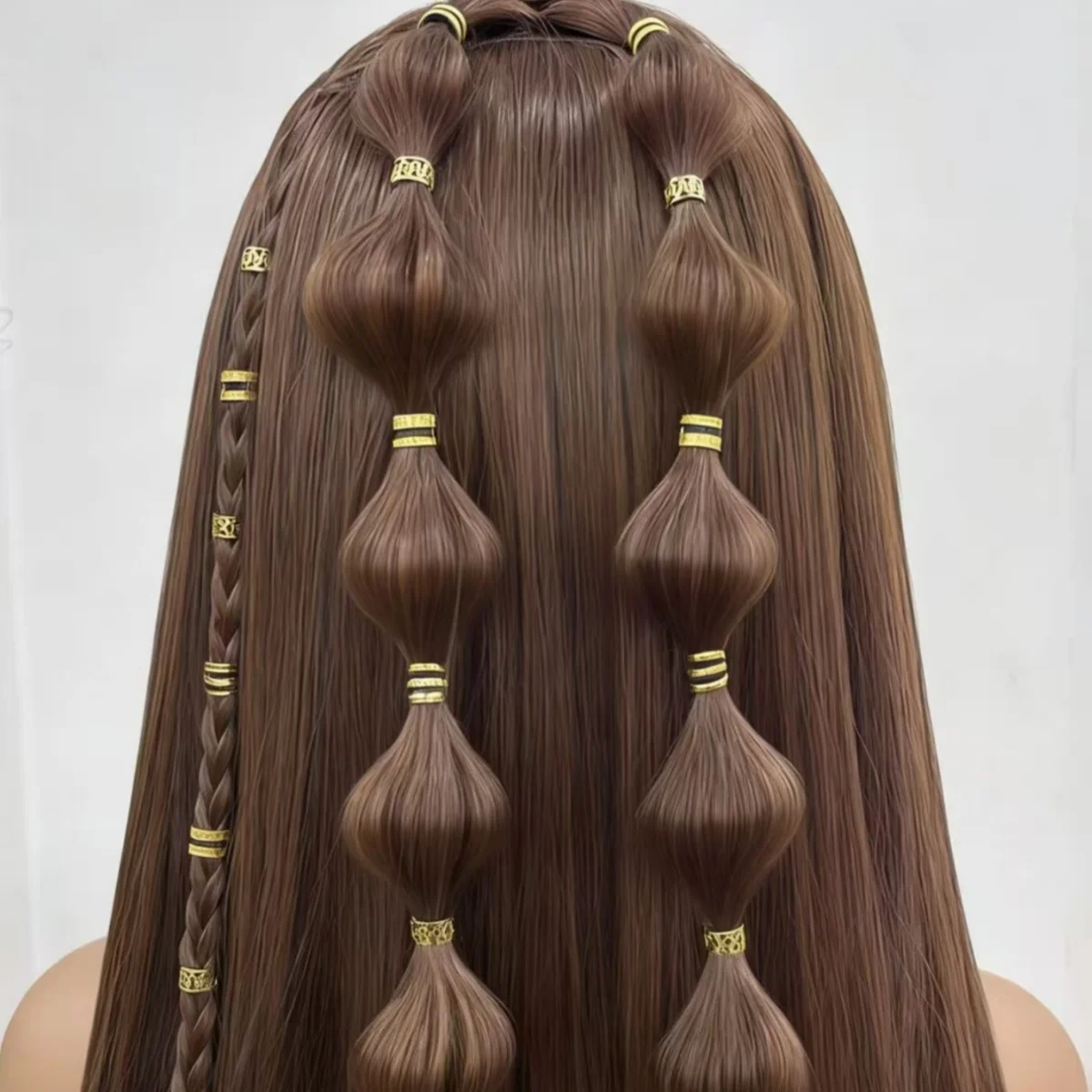 40pcs Geometric Pattern Hair Rings Stylish Versatile Hair Accessories for Women And Girls
