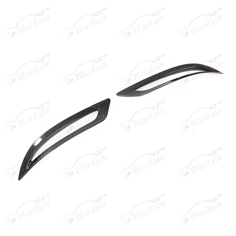 DRY CARBON FIBER REAR BUMPER DECORATION FOR 2016-2020 TESLA MODEL 3