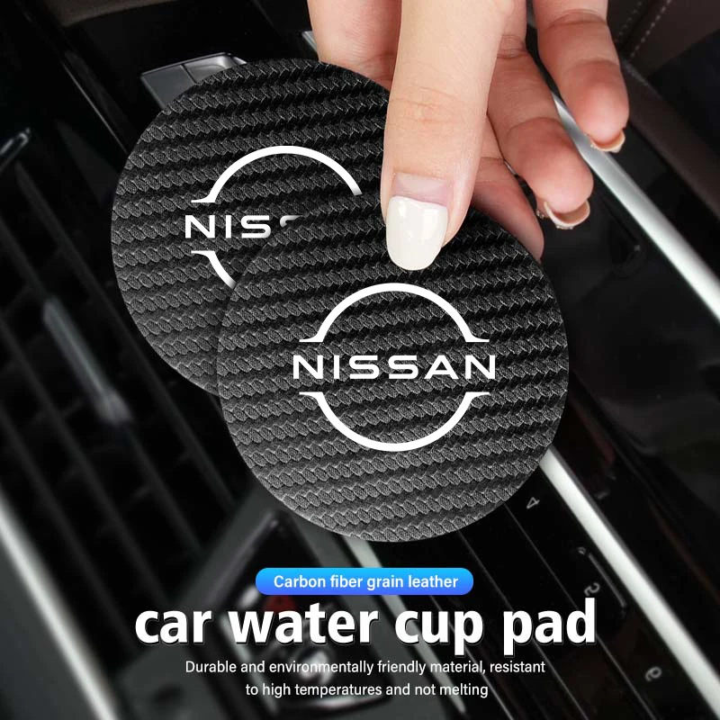 2 قطعة كوستر السيارة حامل أكواب الماء منصات المضادة للانزلاق اكسسوارات لنيسان نافارا ألميرا سنترا المارقة باثفندر سيلفي ليف #1