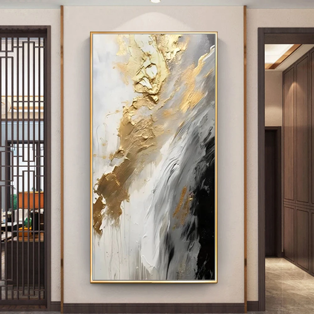

Mintura, ручная роспись, золотые картины маслом на холсте, абстрактные постеры, современный домашний декор, настенные художественные картины для украшения гостиной