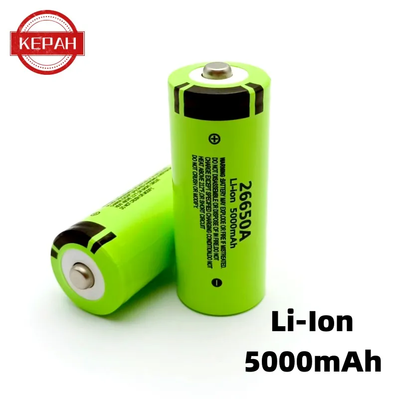 100% brand new original high-quality 26650 battery 5000mAh 3.7V 50A lithium-ion rechargeable 26650A LED flash, flashlight, etc