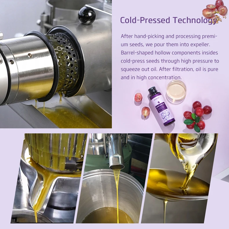 100ml Grape Seed Oil Skin Antioxidant Smooth Wrinkle Fade Spots Moisturizing Nourish Hair Organic Cold Press Carrier Oil