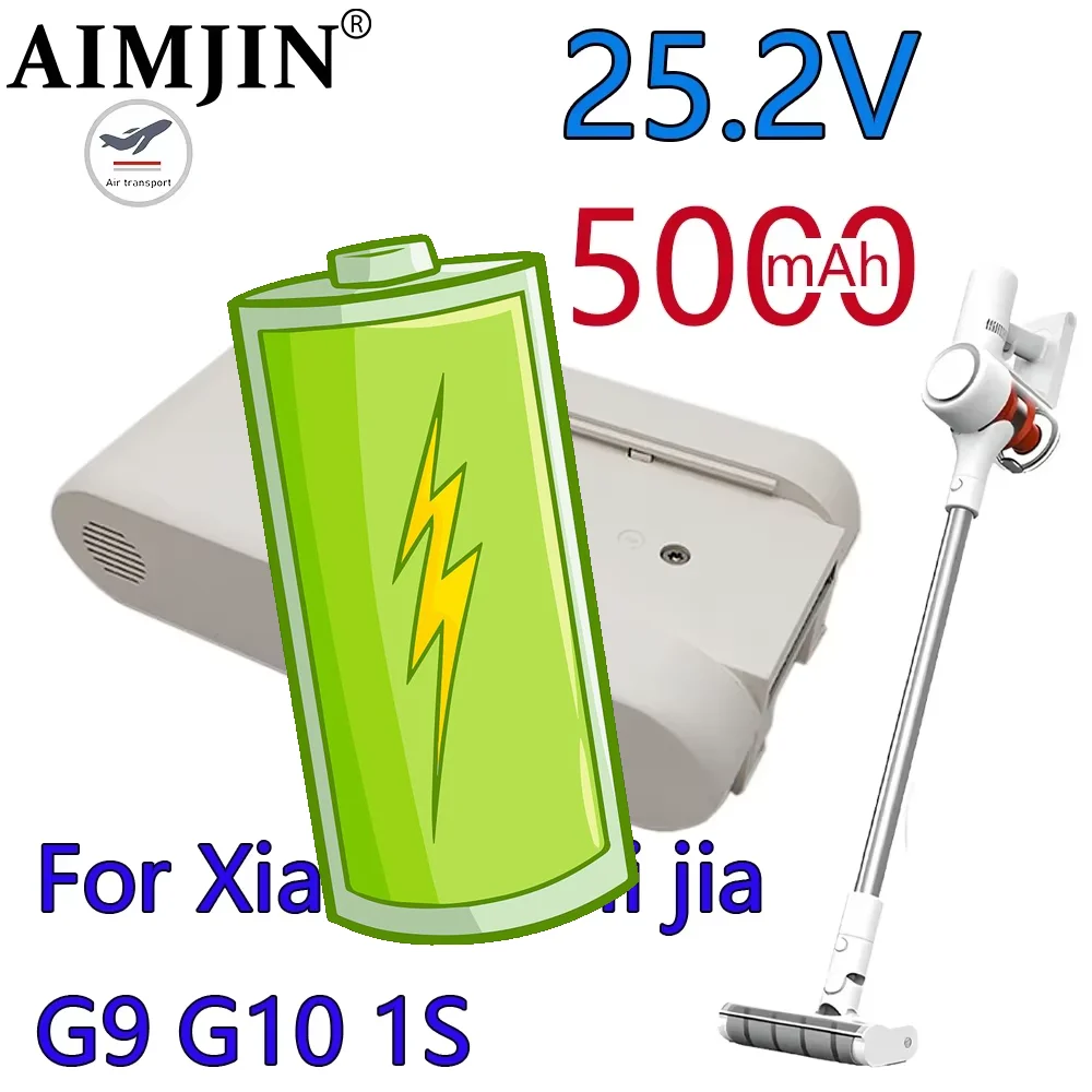 

2026 Latest Battery For Xiaomi G9 G10 Vacuum Cleaner Parts Lithium Ion Battery Pack 25.2V 5000mAh P2046-7S1P-BC