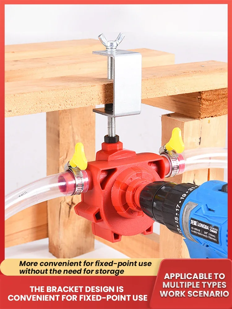 Electric Drill Drive Self-Priming Pump - Oil/Water/Fluid Transfer with Round Shank & Easy Installation (Portable)