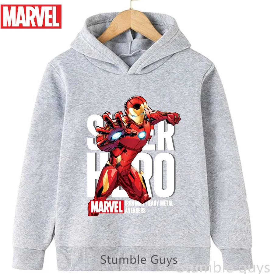 

Avengers Iron Man Kids Daily Wear Autumn 3-13Y Boys Clothes Girls Marvel Hooded Sweatshirt