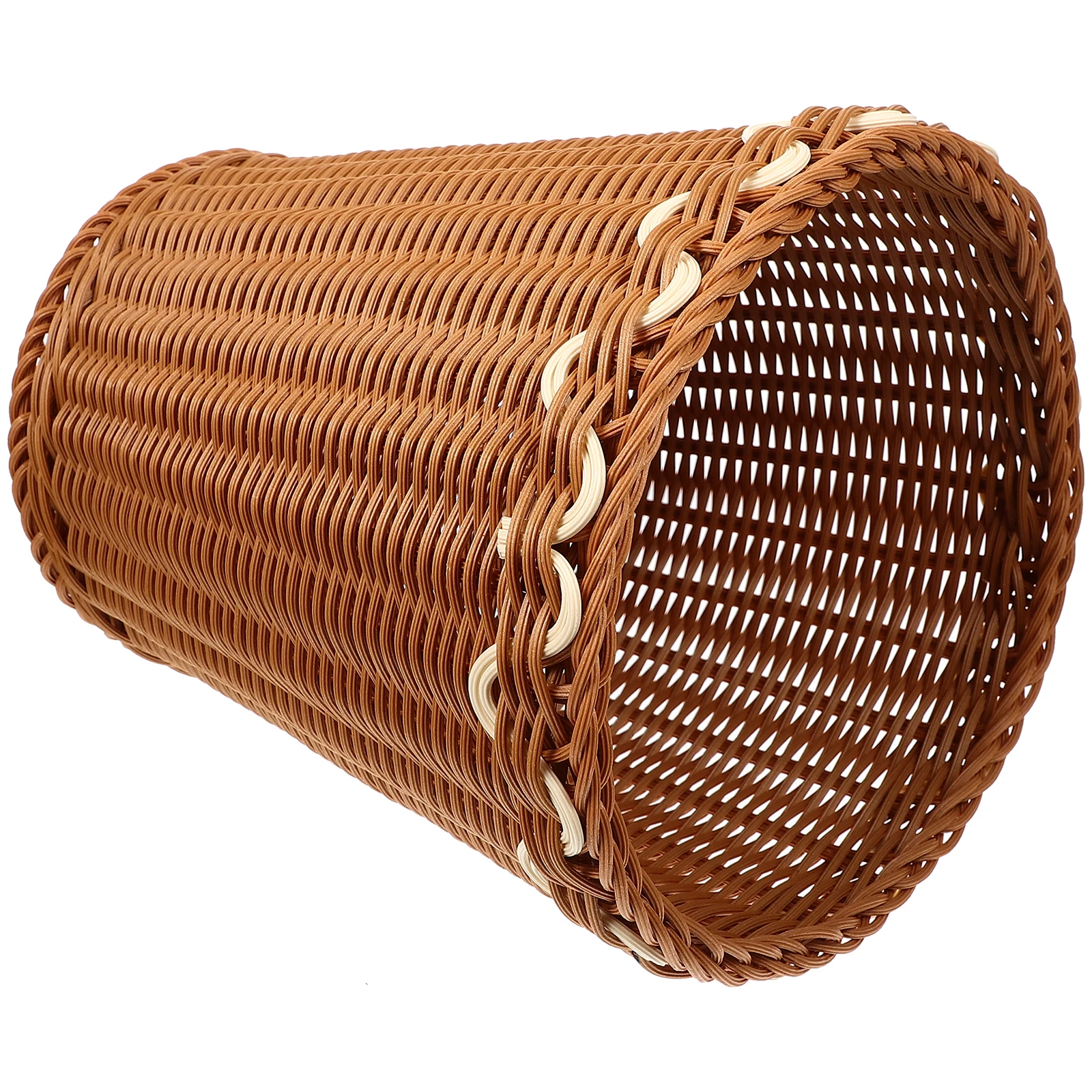 

Desktop Garbage Trash Hand-woven Baskets Storage Rattan Multifunctional Waste Paper Box Household Container Laundry Holder