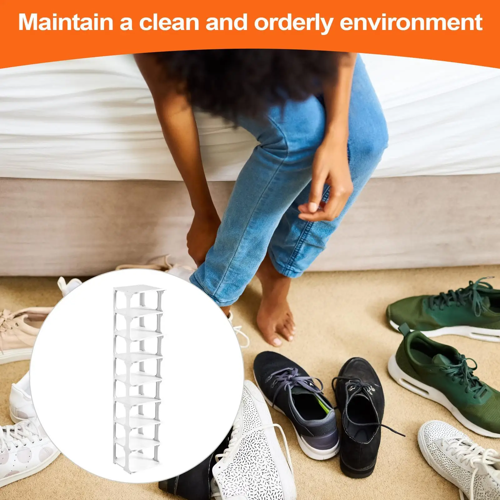 

Multi Layer Shoe Rack Organizer Shoe Shelf For Home Freestanding Slipper Organizer 9-Tier Sneaker Holder Shelf For Doorway