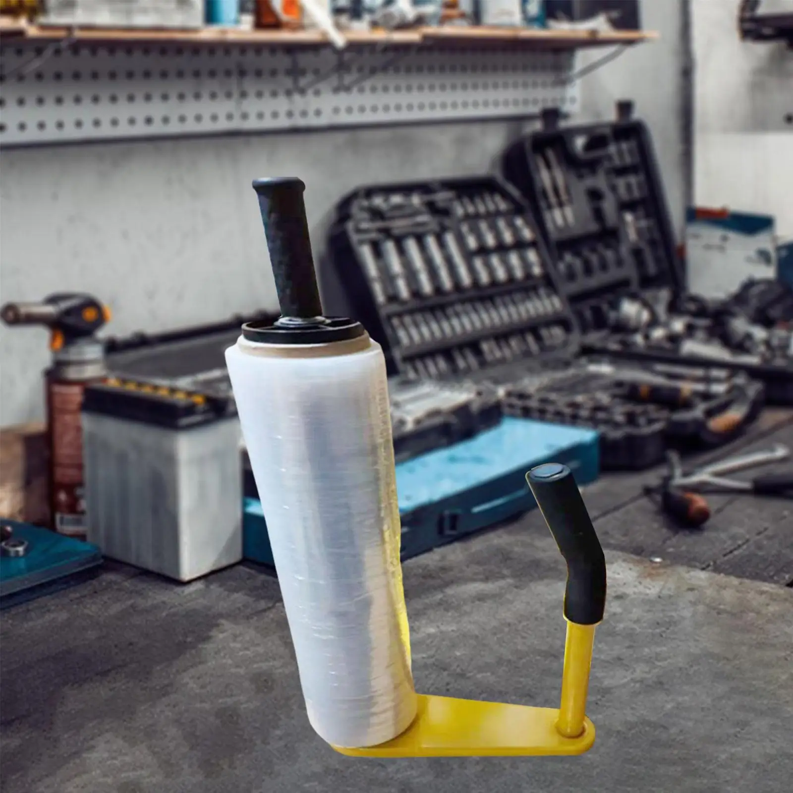 Máquina Envolvedora de Palés con Film Estirable, Dispensador Manual de Film Estirable de Hierro de Alta Calidad, Herramienta de Envoltura de Film Resistente