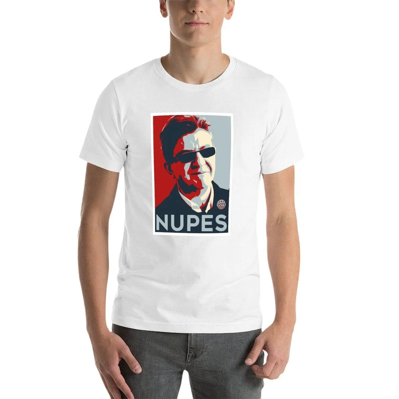 Nupes جان لوك Melenchon JLM التشريعي الانتكاري تي شيرت رجل تي شيرت القطن الثقيل تي شيرت للرجل القطن تي شيرتات عجيبة #4