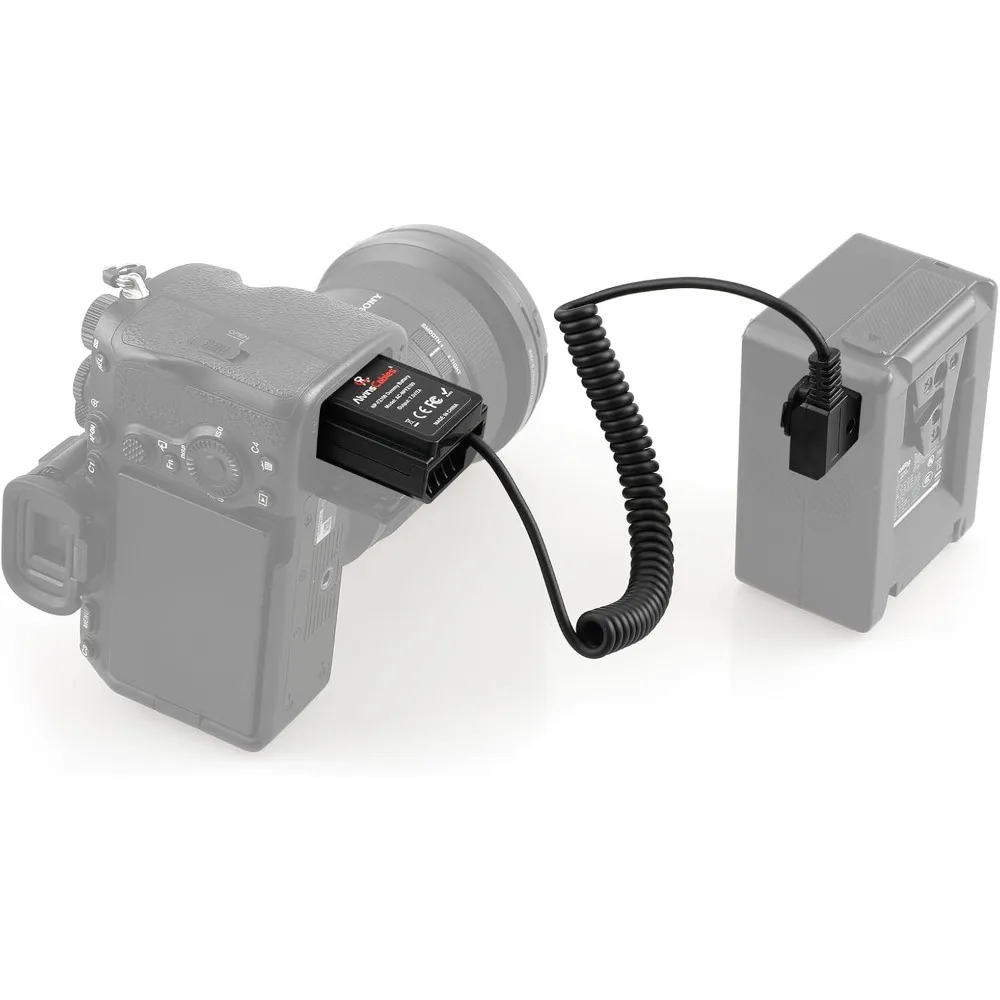 

Alvin's Cables NP FZ100 Dummy Battery to D tap Coiled Power Cable for Sony A7III A7RIII A7SIII A7C A7IV A9 FX3 Camera
