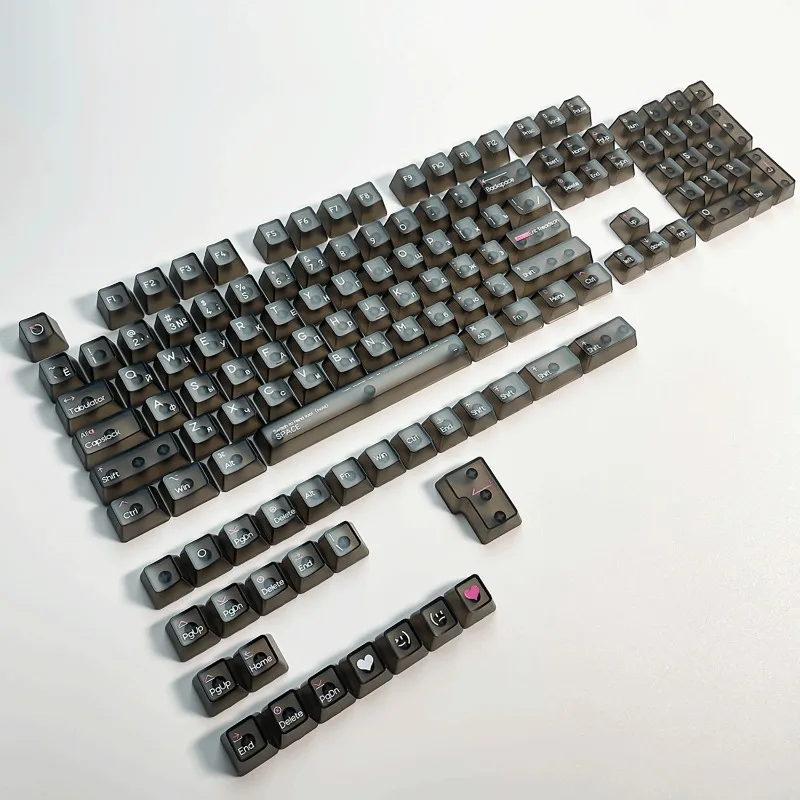 O EM height small full set of five-sided fog-transparent boxed mechanical keyboard keycaps