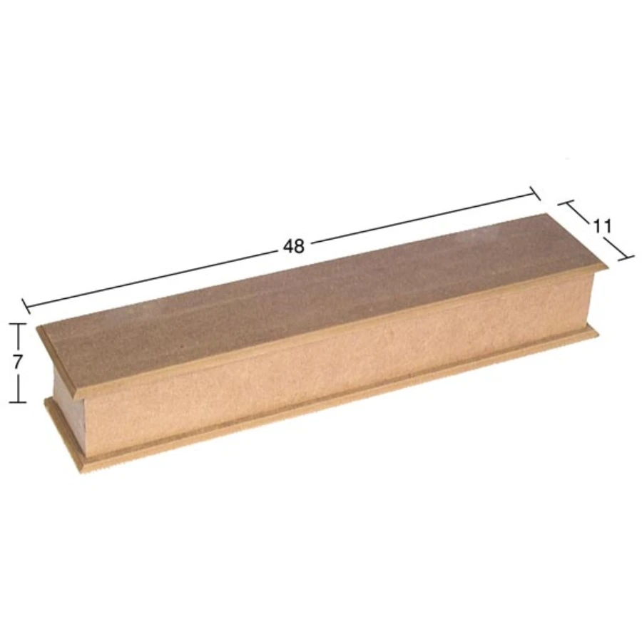 KU286 Skewers Box, Unpainted Raw Wood Mdf Box