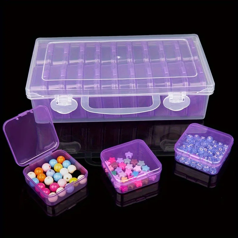 

Разноцветный прозрачный пластиковый ящик для хранения с 20 отделениями, многофункциональная металлическая коробка для классификации