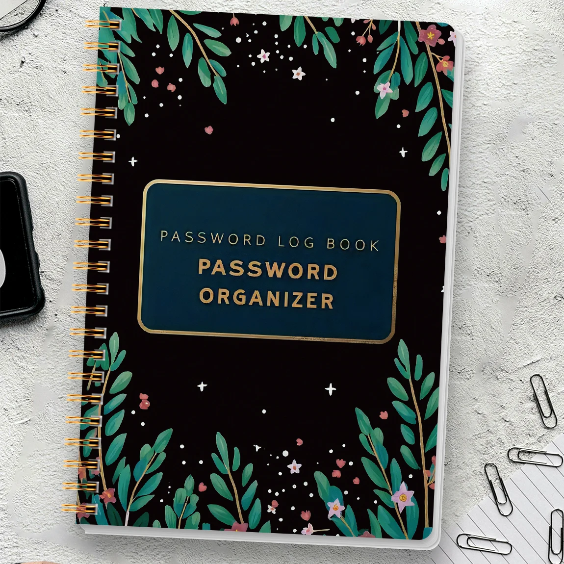 

A5 Password Book,Internet Account and Website Login Organizer,Notes Section, Perfect Password Journal for Managing Cybersecurity