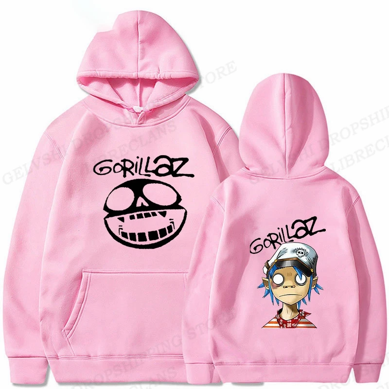 Rock Band Gorillaz Hoodie Men Fashion Hoodie Kids Hip Hop Hoodies Boy Coats Women Sweatshirts Punk Hoodies y2k Clothes