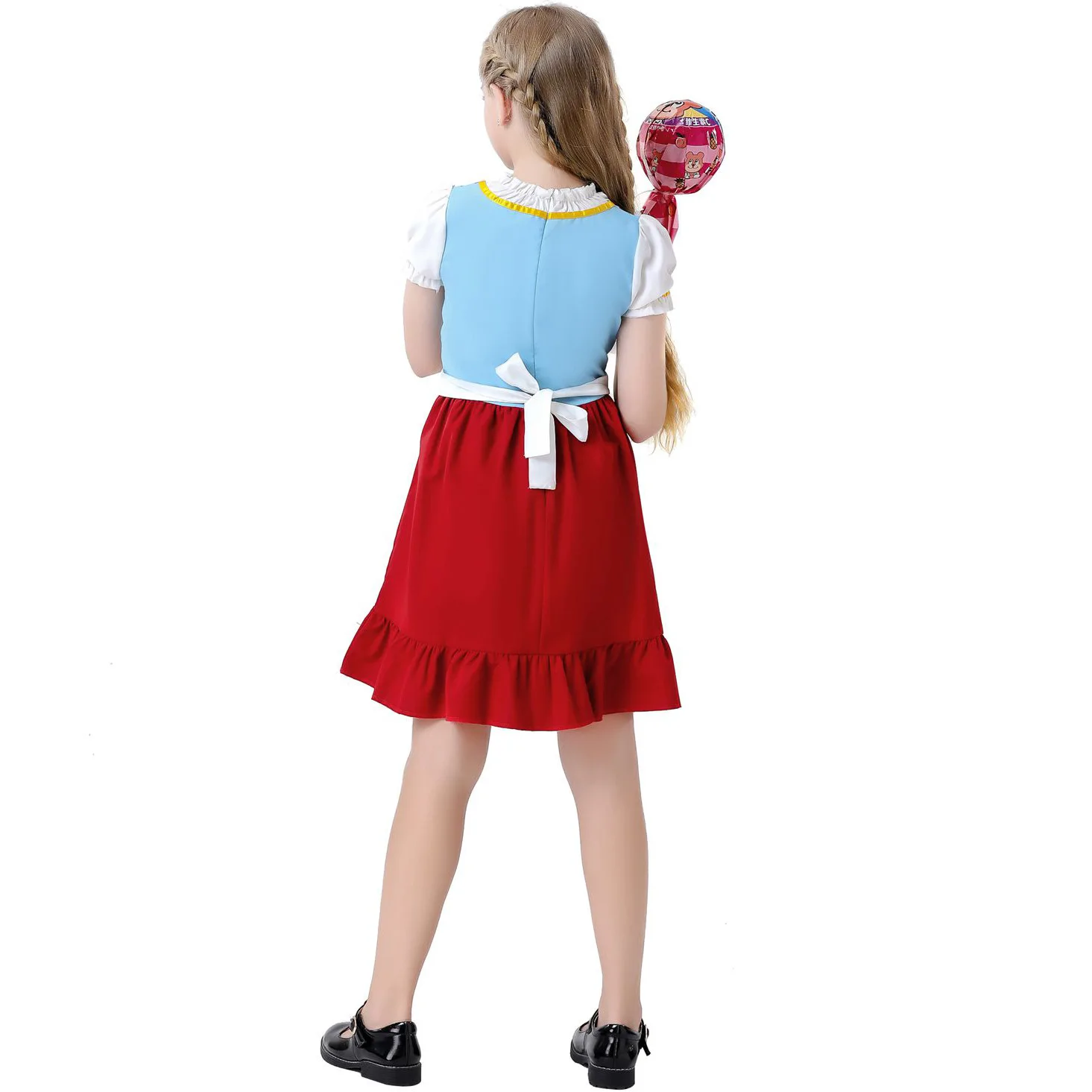 Traditionelles bayerisches Oktoberfest-Kostüm für Erwachsene Frauen, Kinderkleid, Halloween-Party-Cosplay-Kostüm, Bierfest-Outfit für Kinder – Detail 11