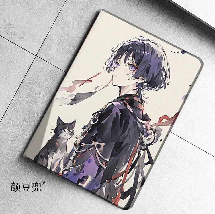 

Scaramouche Anime Genshin Impact For Samsung Galaxy Tab A7 Lite 8.7 2021 Case S9 Plus Tri-fold stand Cover Galaxy Tab S6 Lite S8