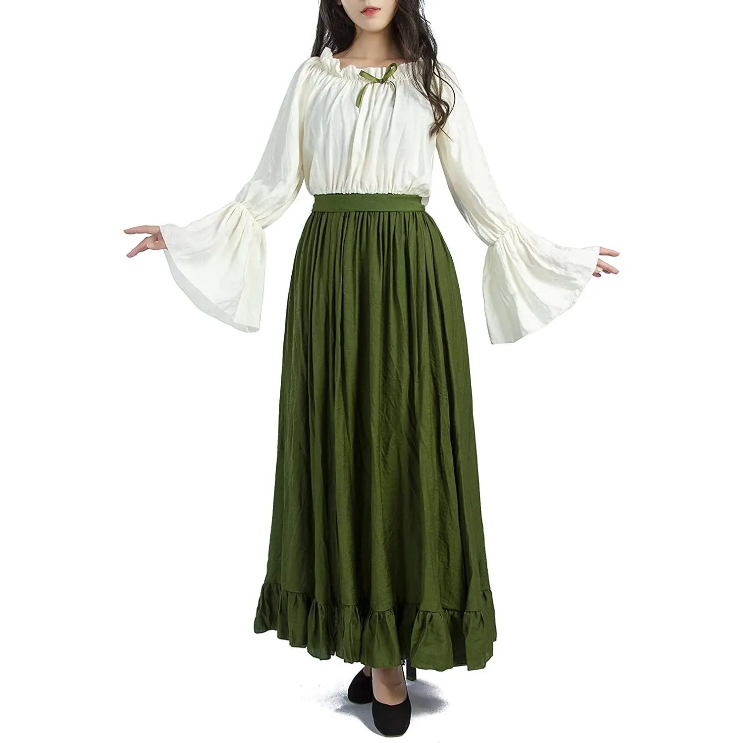 Renaissance-Zeit Damen Dr. Halloween Vintage mittelalterlicher Cosplay-Rock Frühling 2023, Faion, ethnisches Bühnenkostüm