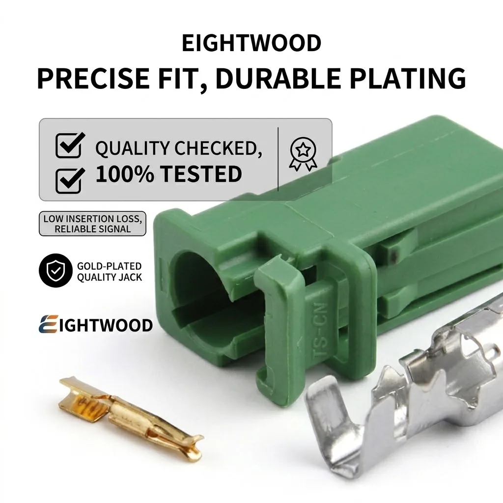 Eightwood Car Accessories Green AVIC Crimp Jack RF Coaxial Connector Adapter for HRS Pioneer Connector GPS Antenna GPS Tracker