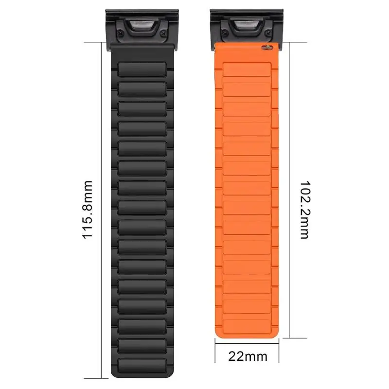 26mm Magnetic Silicone Strap For Garmin Band Fenix 8 7X 7 Pro Fenix 6X 5X 5Plus Tactix 7 Enduro 3 2 Loop Descent Mk1 Bracelet
