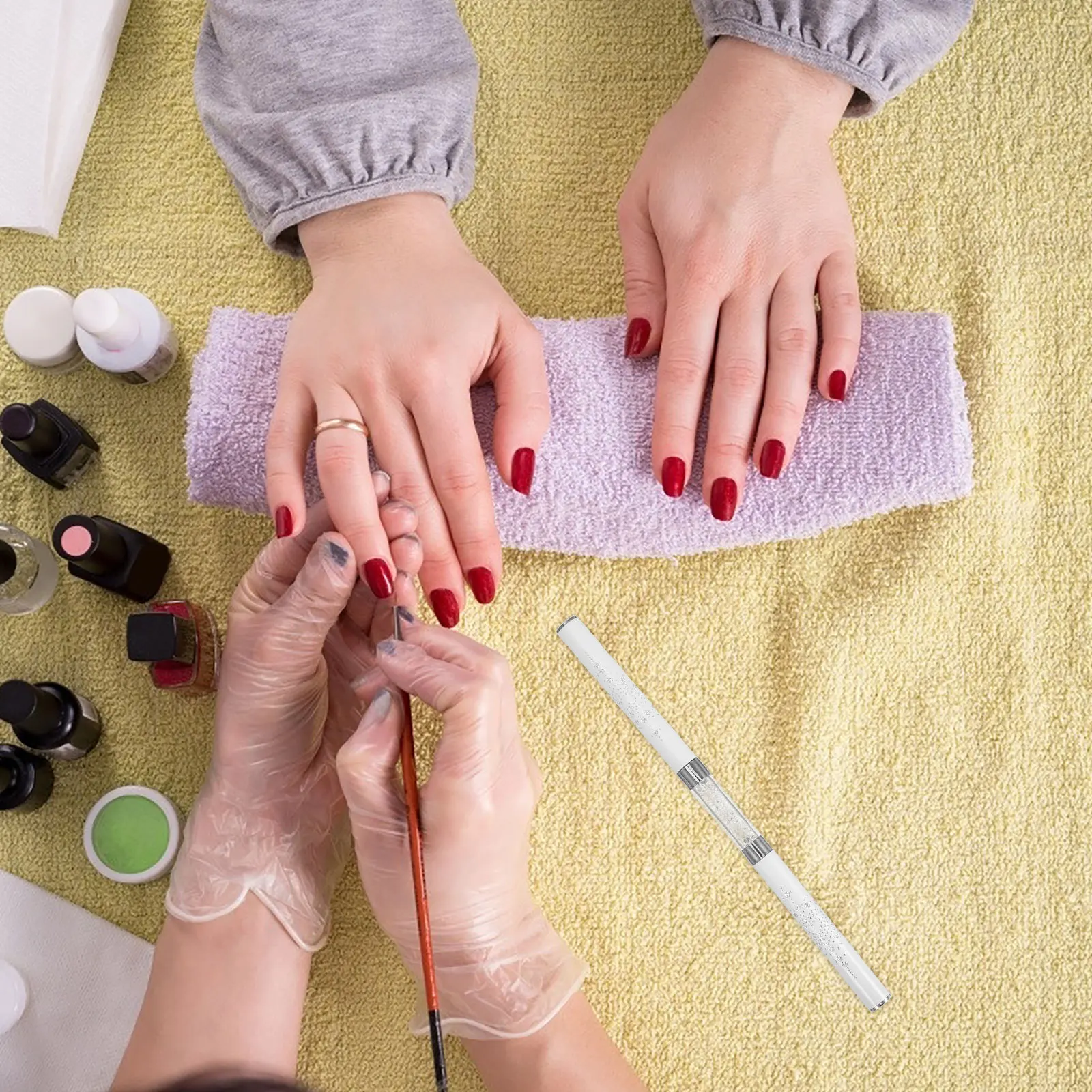 2pcs Nail Art Liner Brushes Professional Double Ended Detailing Tools For Fine Line Drawing Precision Pen