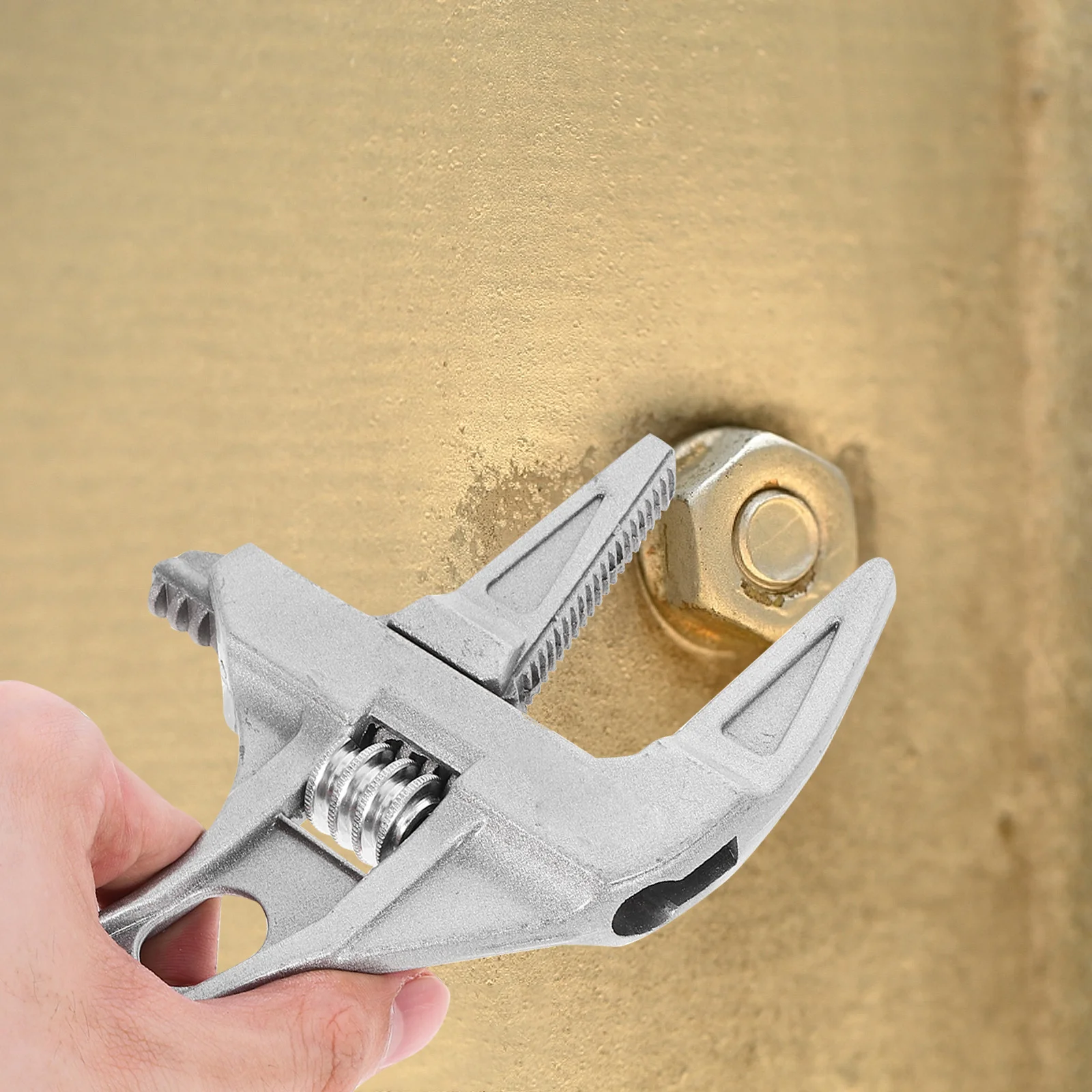 

Large Opening Adjustable Wrench Short Handle for Sewer Valve Connection Basin Faucet Tool High Precision Monkey Wrench