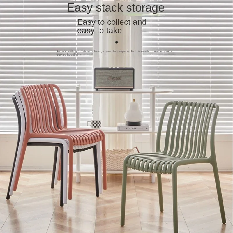 Balcony Plastic Backrest Leisure Luxury Chair Home Restaurant Dining Room Chair Sillas Para Comedor Beach Chairs For Kitchen - Image 5