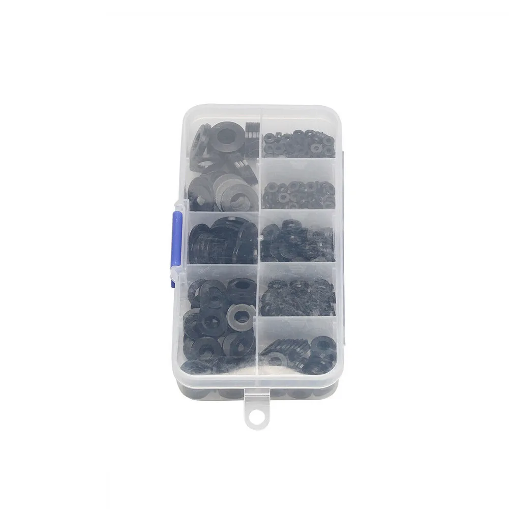 Black Flat Washer Buffer O Ring Packer Seal Sink Tap Accessory Bath Elements Nylon Plumbing Brand New Suitable