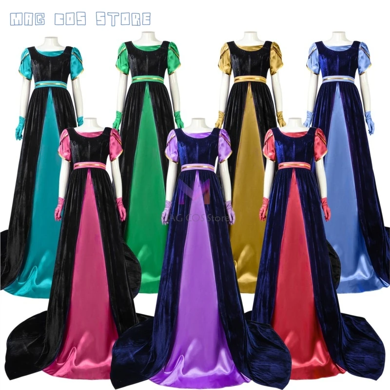 

Halloween Costume Renaissance Cosplay Costume Dancing Outfit Bridgerrtonn Medieval Women Long Gown Tie-Waist Retro Formal Anime