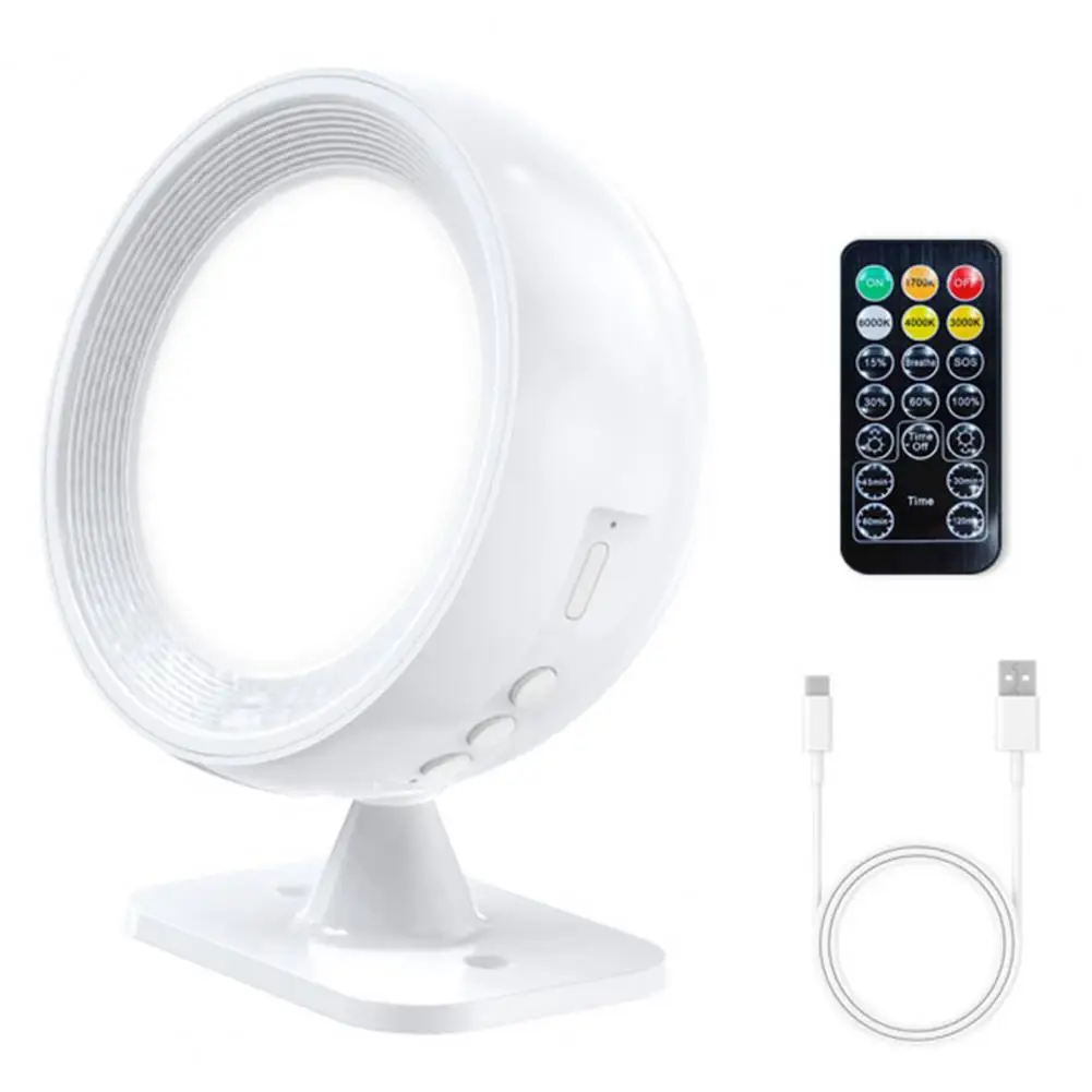 Rechargeable Desk Lamp Modern Design Nightstand Lamp Portable Wireless Night Light with 360-degree Rotation for Bedroom