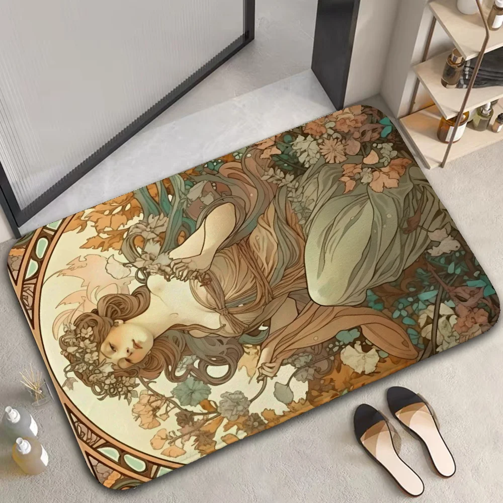 Dark Floor Bath Mat Kitchen Rug House Entrance Mat Carpet for Kitchen Mats Rugs Foot Door Bathroom Prayer Non-slip Home Textile