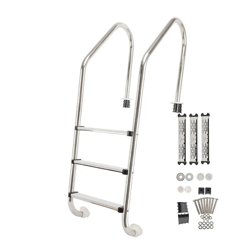 Outdoor Indoor Swimming Pool Equipment 2-5 Steps Stainless Steel Swimming Pool Ladder Above Ground