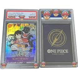 Anime OPCG Graded Collection Card 2004 JPN.MONKEY D LUFFY OP09-MANGA ALT.ART GEM MT 10Points Card Flash Child Gifts