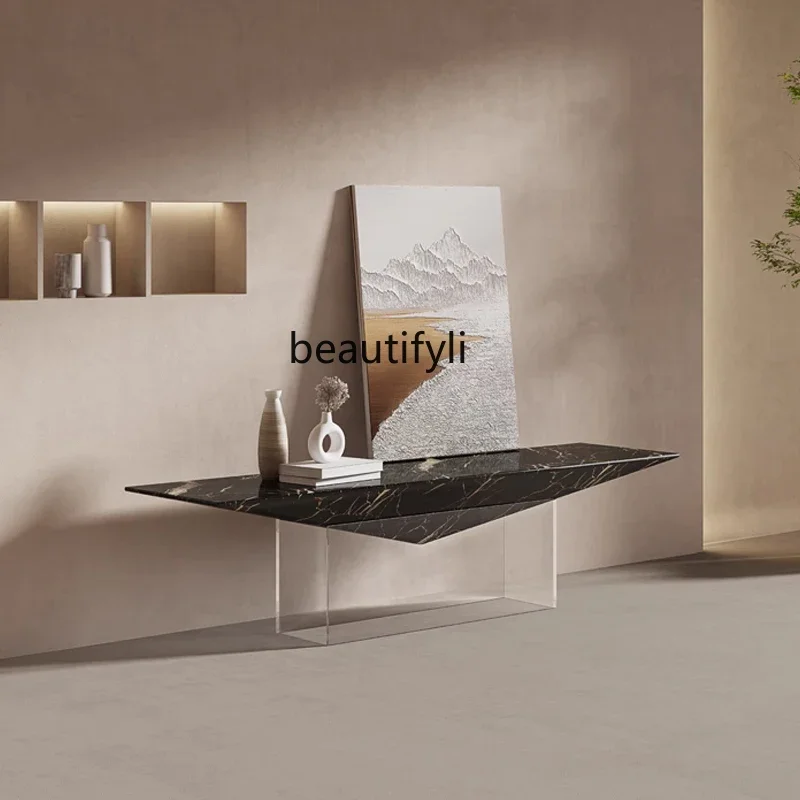 

Marble Light Luxury and Simplicity TV Cabinet Modern Living Room Home Suspension TV Stand