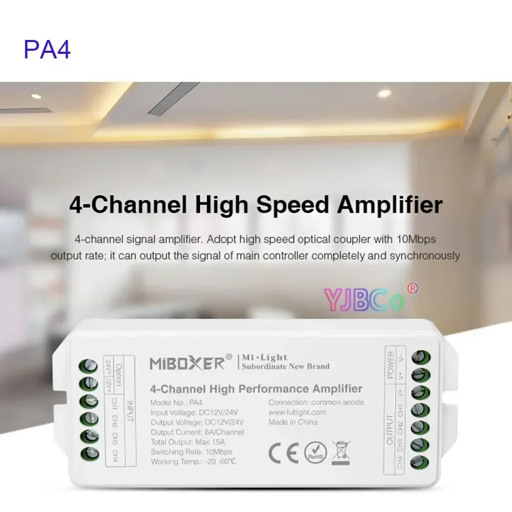 Imagem -06 - Miboxer High Performance Amplificador Led Acoplador Óptico Controlador tipo Pwm Saída 10mbps 12v 24v 15a 25a 1ch 4ch 5ch Canal