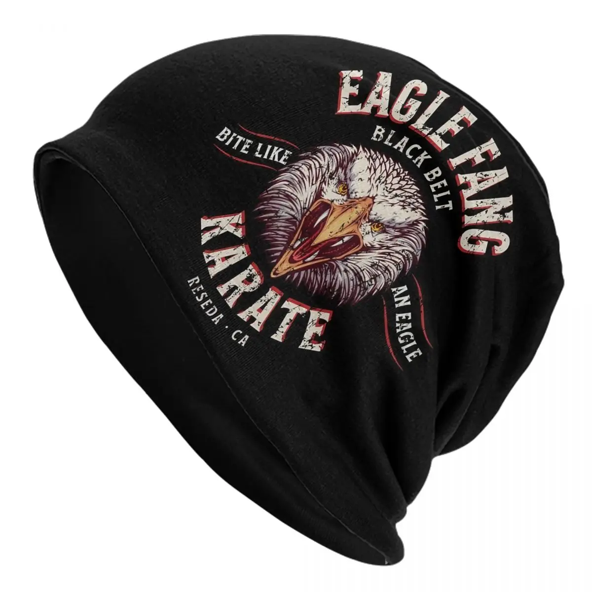 Judo Dojo Hawk C-Cobra kai Bonnet Hat Goth Street Eagle Fang Karate Skullies Beanies Hat Men's Women's Warm Dual-use Cap