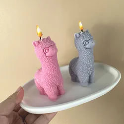 New 3D Alpacas Silicone Mold DIY Handmade Cute Simulation Animal Candle Resin Gypsum Soap Making Tool Baking Mold Home Decor
