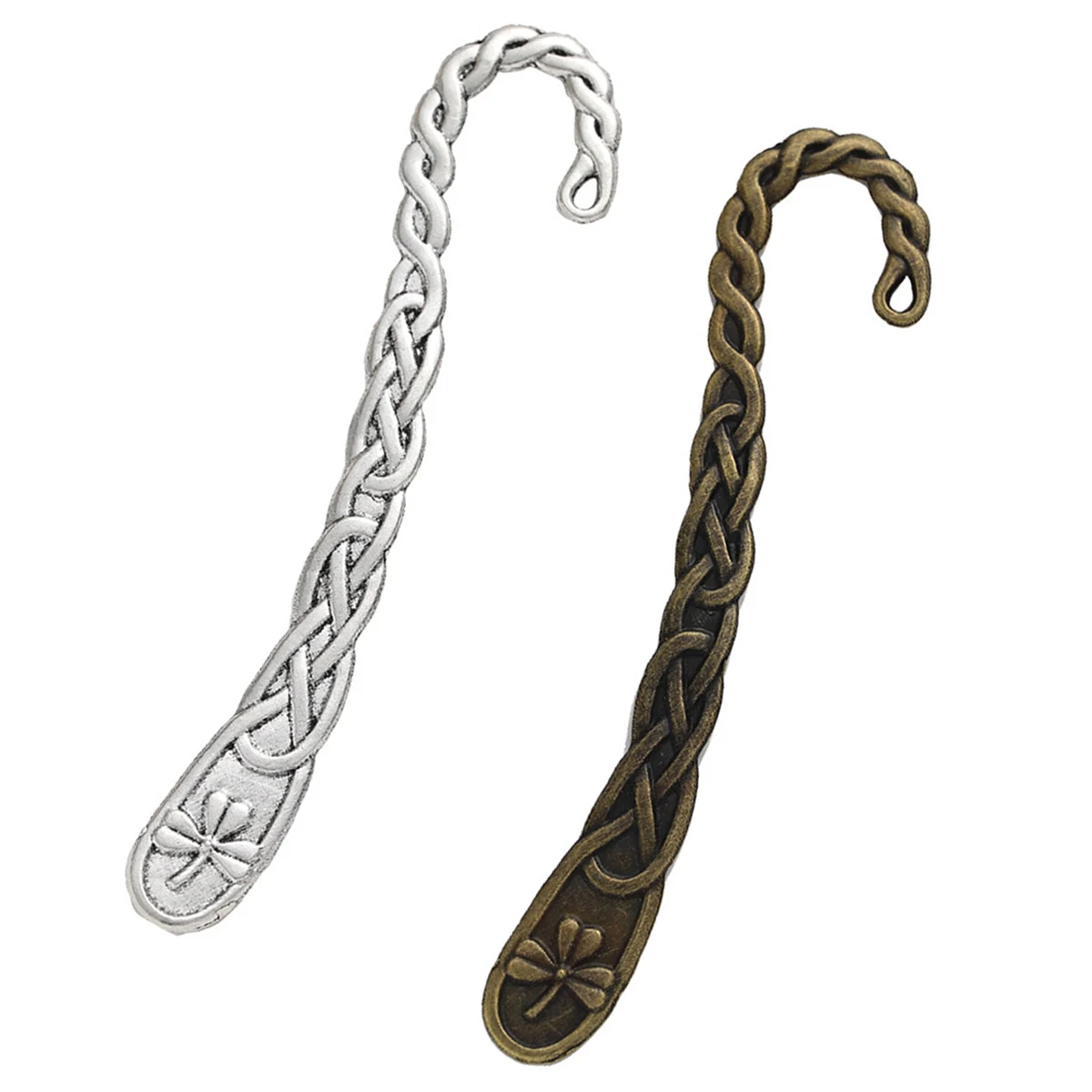 

Bronze Silver Tone Bookmarks Vine Plants Flower Carved Jewelry DIY Accessories 117x25x2mm