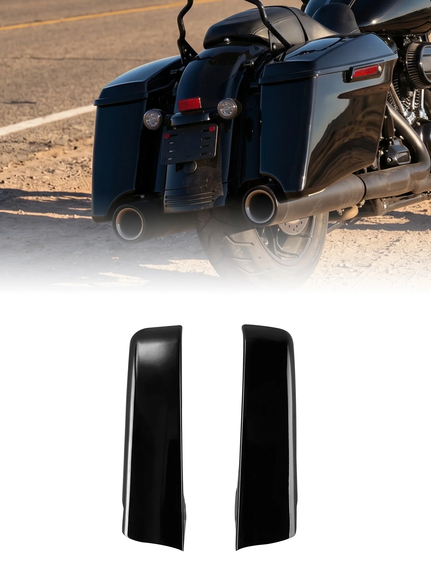 Panele wypełniające błotniki tylne, sakwy, pasują do Harley Touring Road King Glide 14-23 — 2