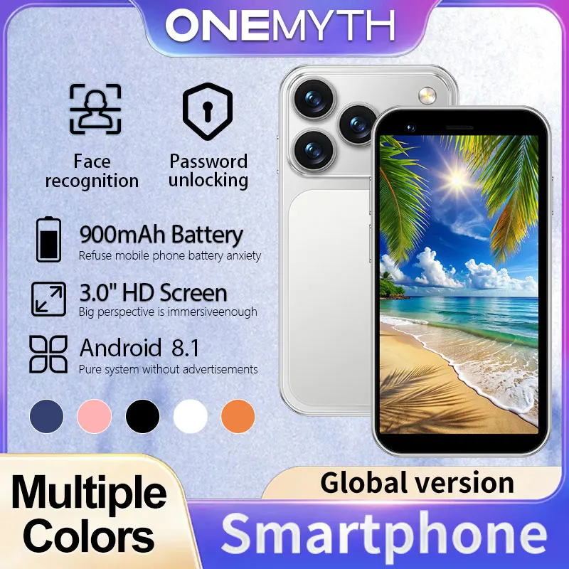 ONEMYTH A17 Mini 3.0-inch smartphone, 2GB+16GB large memory, front and rear HD cameras.