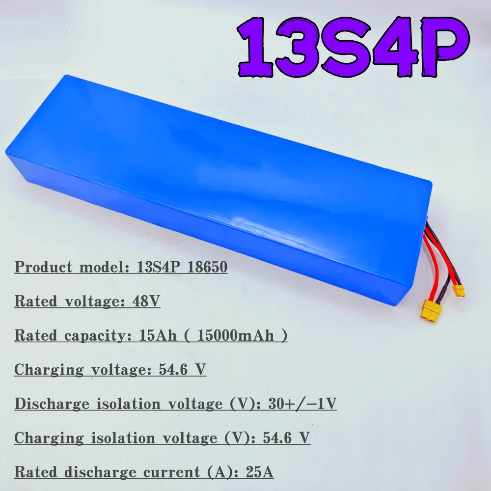 حزمة بطارية ليثيوم أيون 48 فولت 15 أمبير في الساعة 18650 سعة عالية للسكوتر الكهربائي المتوافق مع Kugoo M4 M4Pro MaxSpeed 13S4P #4