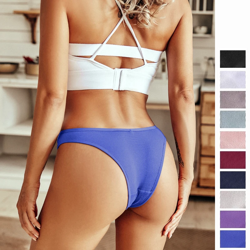 2022 Cotton Women Underwear Brazilian Panties Sexy Underwear Ladies Comfortable Solid Color Panty Intimates Women Lingerie M-XL