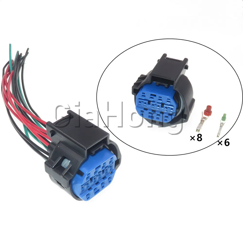 1 Set 14 Ways AC Assembly Miniature Car Electric Cable Male Female Docking Waterproof Socket Auto Wire Plug Automobile Parts